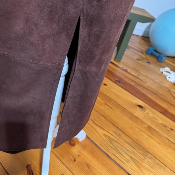 Dana Buchman Brown Suede Skirt size - Picture 3 of 9